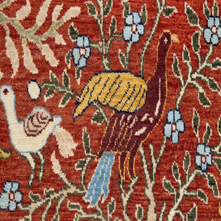 Custom Size Persian Birds Garden View Inspired Wool Rug