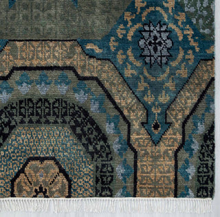 Mamluk Mosaic 10x14 Sage Green Egyptian Mamluk Inspired Rug