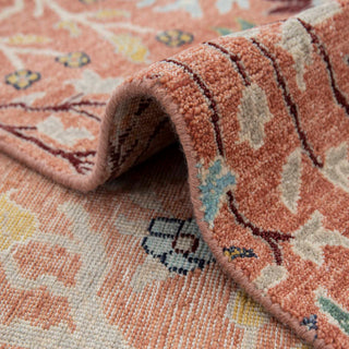 5x8 Rust Peacock Garden Hand Knotted Wool Rug