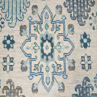 Brooke - 10x14 Ivory Fine Hand Knotted Modern Oushak Rug For Living Room / Bedroom