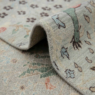 8x10 Soft Look Hand Knotted Birds Peacock Motif Wool Rug