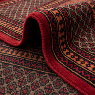 Herati 8x10 Red Traditional Persian Litchi Motifs Wool Rug