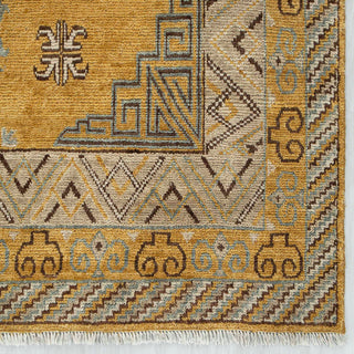 Khotan Loom - 8x10 Mustard Yellow Persian Khotan Fine Quality Rug