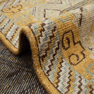 Khotan Loom - 8x10 Mustard Yellow Persian Khotan Fine Quality Rug