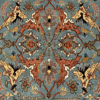 Golestan Blue - 8x10 Vintage Persian Bidjar Reproduction Blue Wool Rug