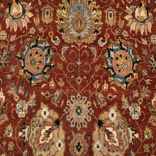 Rostam - 8x10 Red Traditional Persian Floral Motif Fine Weave Hand Knotted Rug