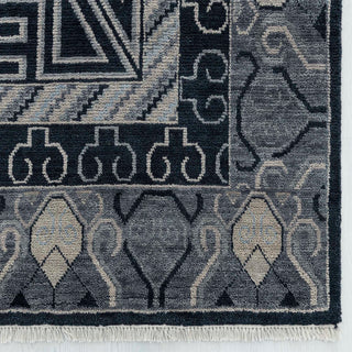 Khotan Loom 10x14 Charcoal Blue Khotan Woolen Rug