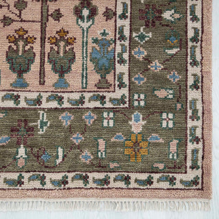Tree Of Life 8x10 Pink Garden View Wool Rug