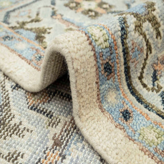 Edward - 8x10 Ivory Silver Persian Inspired Fine Oushak Rug