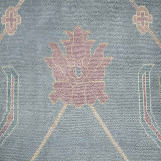 Melaine 9x12 Distressed Decorative Border Oushak Rug
