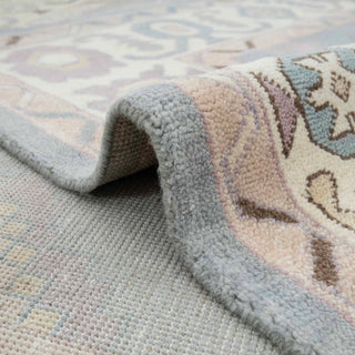Melaine 9x12 Distressed Decorative Border Oushak Rug
