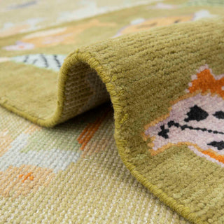 Pisces 8x10 Playful Fish Pattern Wool Rug
