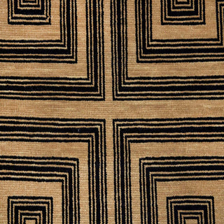 Whelan - Brown Geometric Fine Quality Wool Rug