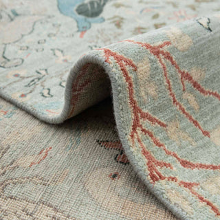 6x9 Muted Look Birds Peacock Fine Weave Wool Rug