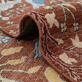 6x9 Rust Terracotta Bird & Tree of Life Area Wool Rug