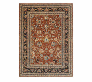 10X14 Living Room Handmade Vintage Persian Look Rust Wool Rug