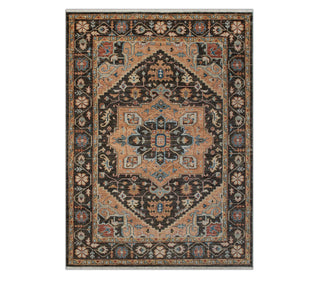 10x14 Black Olive Persian Serapi Reproduction Hand Knotted Woolen Rug