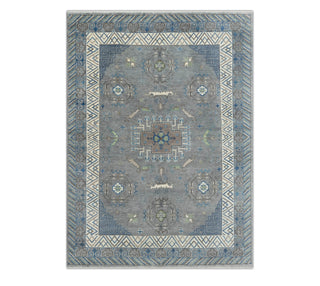 10x14 Distressed Vintage Medallion Khotan Wool Area Rug