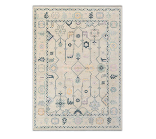  10x14 Ivory Muted Colors WOOL Oushak Soft Wool Living Room Rug
