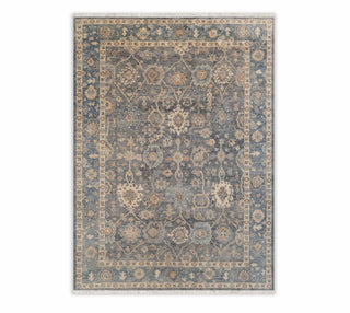 10x14 Large Area Rug Charcoal Grey Blue Modern Neutral Look Soft Wool Hand Knotted Quality Oushak