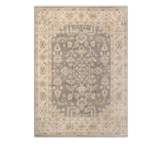 10x14 New Distressed Look Gray Wool Fine Hand Knotted Oushak Rug