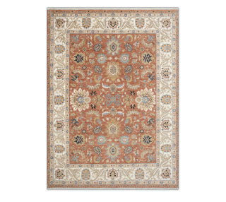 10x14 Red & Ivory Wool Floral Motifs Hand Knots Persian Ziegler Rug