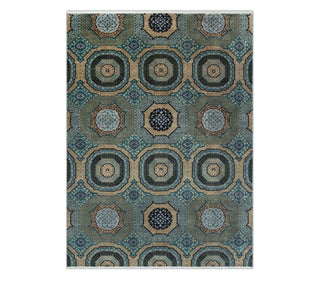 10x14 Sage Green Egyptian Mamluk Inspired Hand Knotted Rug