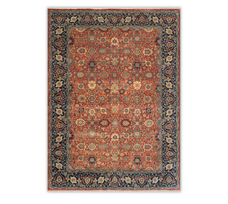 10x14 red Persian Mina Khani Pattern Reproduction Fine Density Hand Knotted Soft Wool Rug