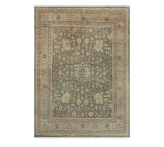  12x15 Distressed Finish Teal Green Wool Large Area Rug