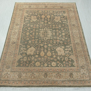 12x15 muted washed look green beige persian carpet