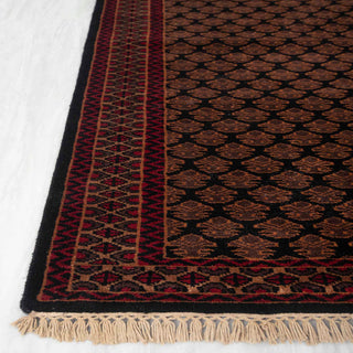 Herati - Black Tribal Senneh Fine Weave Silky Feel Runner Rug
