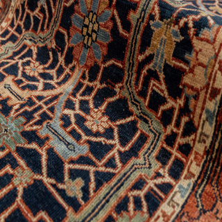 18t hand knotted extra long navy persian runner rug for staircase 