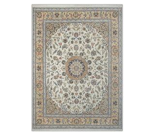 Nain 8x10 Medallion Persian Wool & Silk Rug