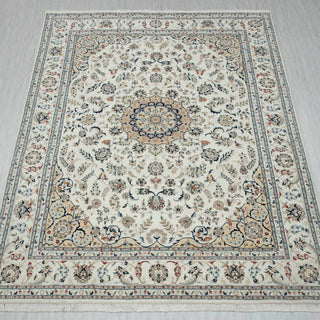 Nain 9x12 Medallion Persian Wool & Silk Rug