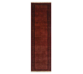 2.6x10 Runner Rug Red Tribal Hand Knotted High KPSI Soft Thick Plush Feel Wool Hallway Rug