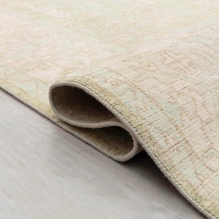Gabrielle Muted Green Hand Knotted Oushak Wool Rug