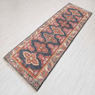 3x10 Ft gray pink wool custom size hallway runners