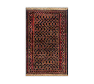 3x5 Black Baluch Tribal Hand Knotted High KPSI Soft Thick Plush Feel  small area Wool Rug