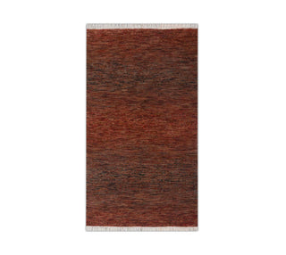 3x5 rust colored wool modern handmade bathroom rug