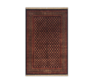 4x6 Black Persian Senneh Super Fine Hand Knotted High KPSI Soft Thick Plush Feel Wool Rug