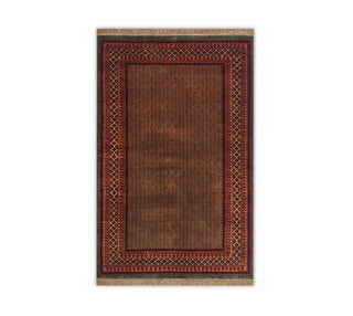 4x6 Dark Green Persian Baluch Hand Knotted High KPSI Soft Plush Feel Wool Rug
