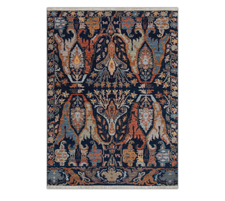 5x8 Navy Wool Vintage Persian Finish Fine Quality Weave Living Room Rug.