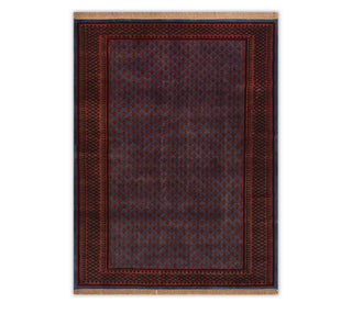 6x9 Blue Red Persian Senneh Super Fine Hand Knotted Soft Thick Plush Feel Wool Rug