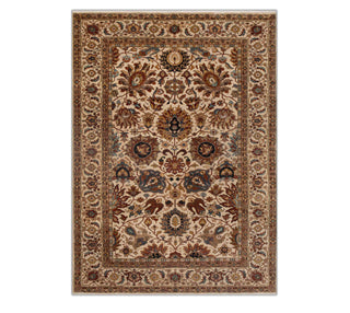 6x9 Classic Persian Floral Ivory Cream High Knot Density Wool Rug 