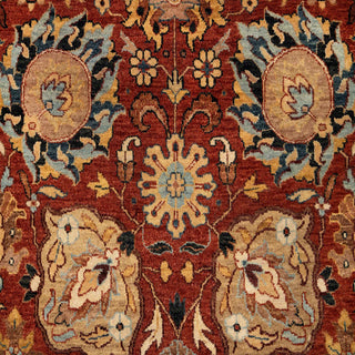 6x9 Vintage-style oriental red wool rug for living room