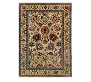 6x9 Classic Persian Floral Ivory Cream High Knot Density Wool Rug