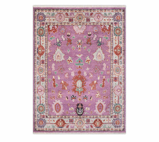 8x10 Area Rug For Living Room Rug Purple Wool Turkish Oushak Rug