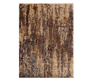 8x10 Beige Brown Wool & Silk Hand Knotted Modern Abstract Indo Nepali Fine Quality Soft Feel Rug For Living Room
