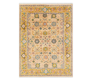 8x10 Beige Wool Living Room Rug Modern Oushak Style Rug 