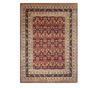 8x10 Brick Red Persian Tabriz Reproduction Hand Knotted Carpet